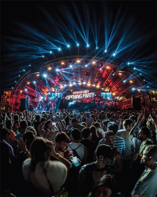 Roof Terrace - A state-of-the-art stage boasts elaborate pyrotechnics and laser shows