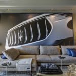 The Maserati Suite interiors at Hotel de Paris