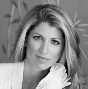 Black and white headshot of Nathalie Livingstone author and founder of Cliveden Literary Festival