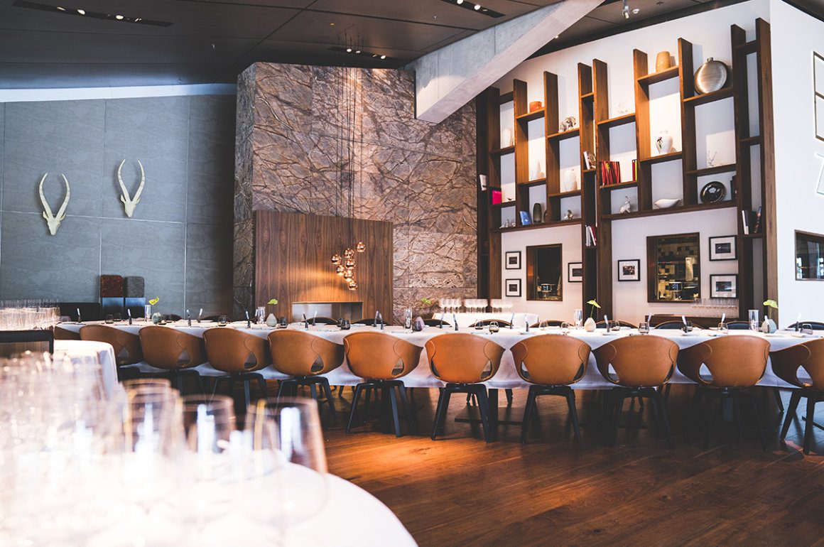 Interiors of Michelin-starred Esszimmer restaurant in Munich