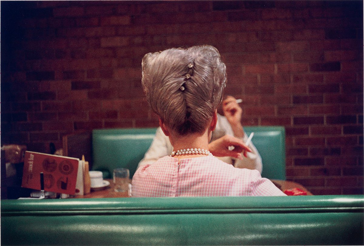 Photograph of the back of a woman's head by American photographer William Eggleston, Memphis