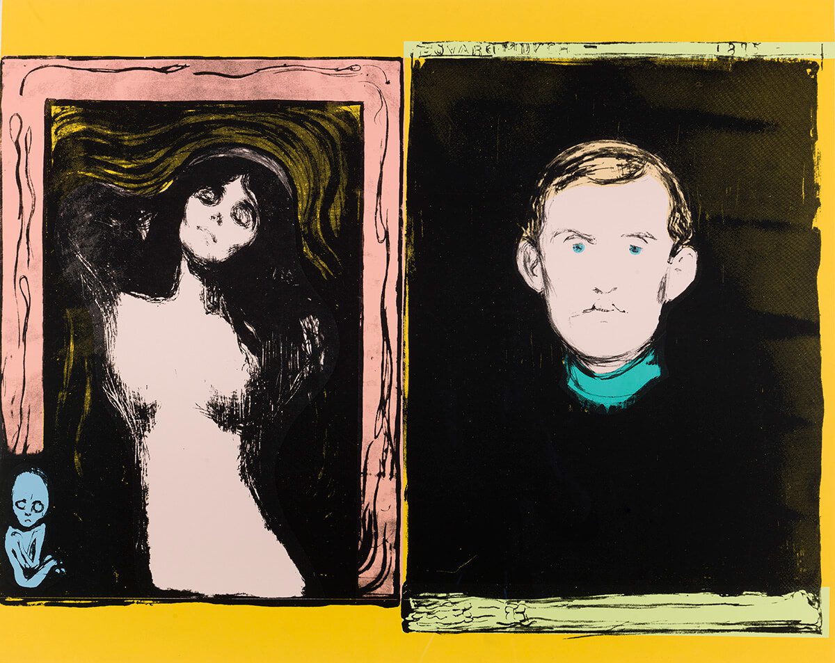 Munch inspired prints by pop art artist Andy Warhol