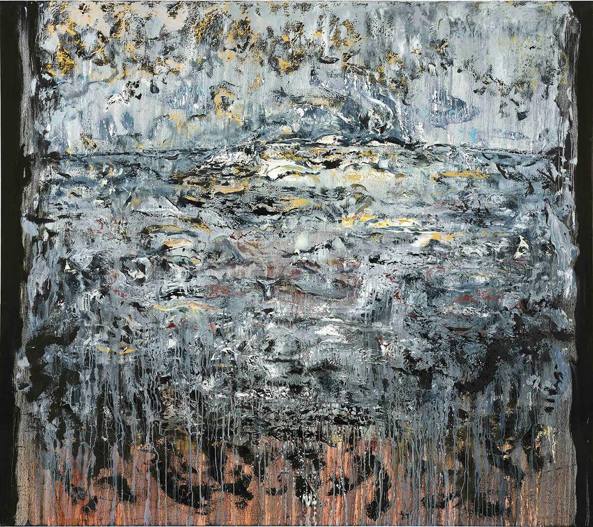 Abstract painting by British artist Maggi Hambling