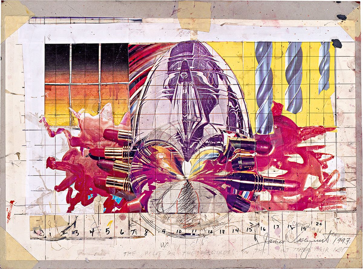 Colourful artwork on paper by artist James Rosenquist