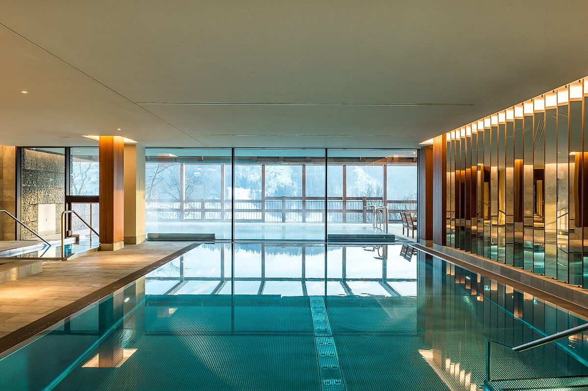 Luxury indoor spa swimming pool 