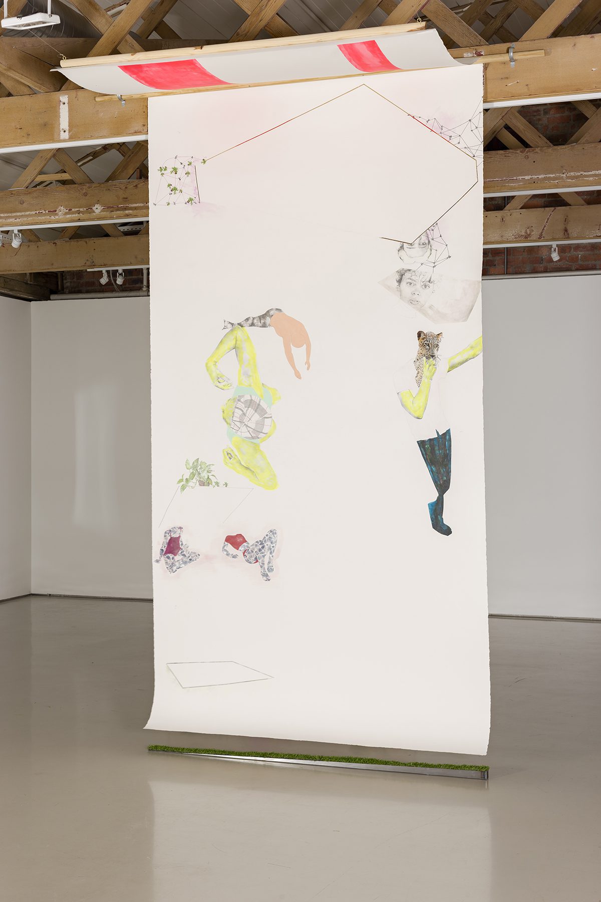Large scale hanging drawing of magical creatures by ruby onyinyechi amanze