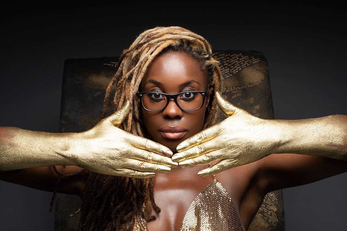 Performance artist and painter Adelaide Damoah