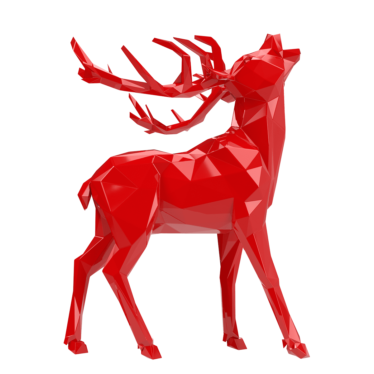 Sculpture of a red stag