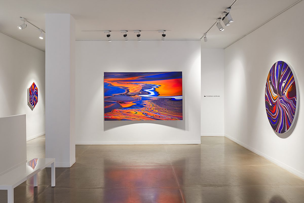 Installation view of a contemporary art exhibition