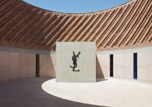YSL logo on the side of a building