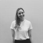 Portrait of young woman in white tshirt