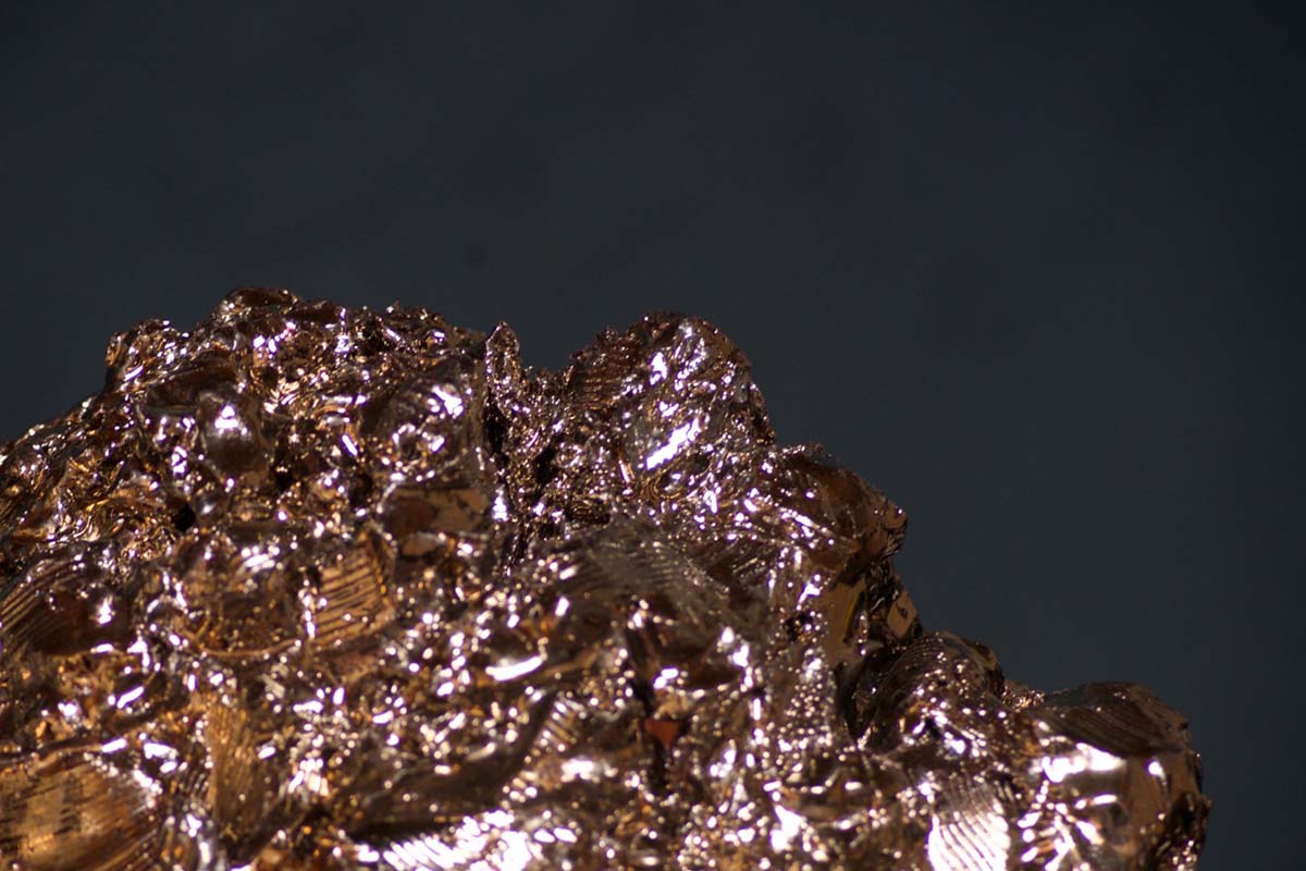 Gold contemporary art piece