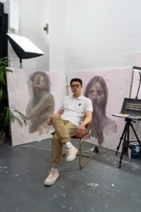 Artist sitting in sutdio