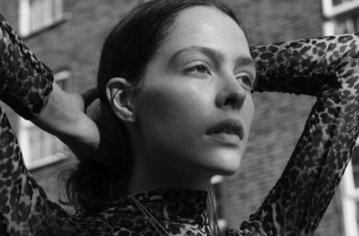 black and white portrait of a woman