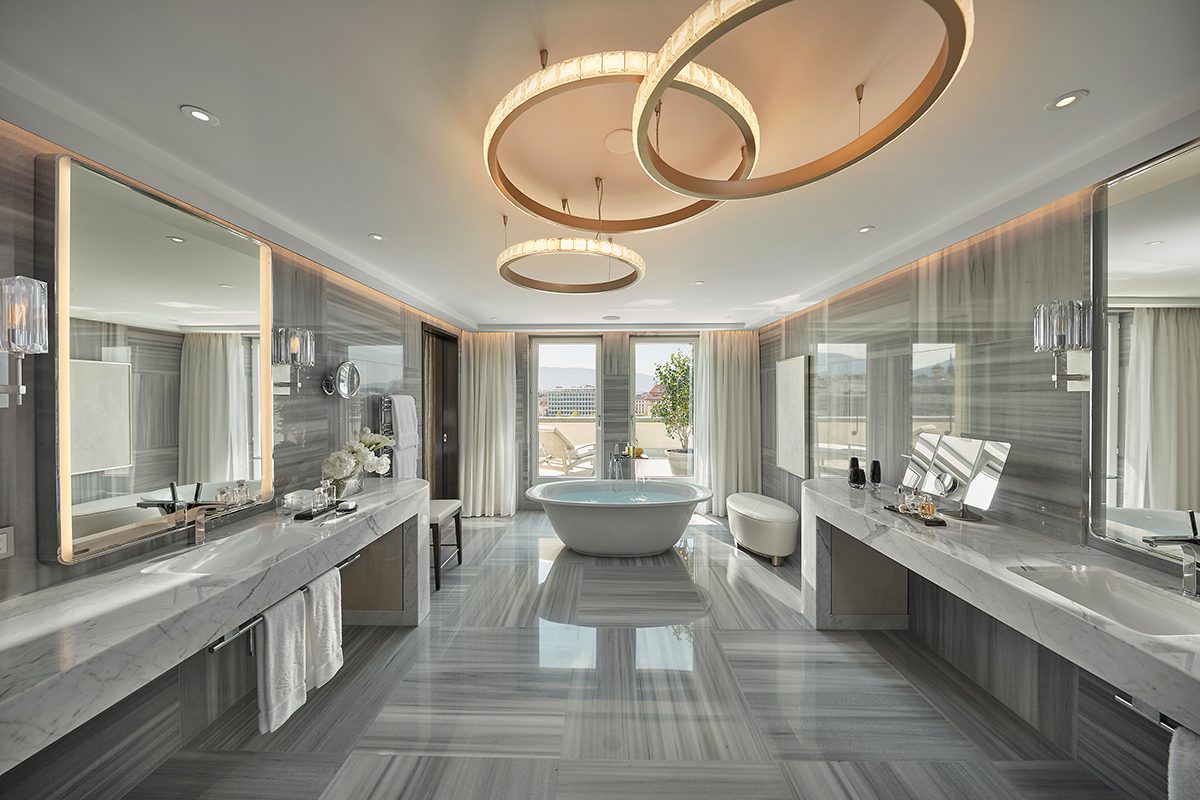 Spacious luxury bathroom