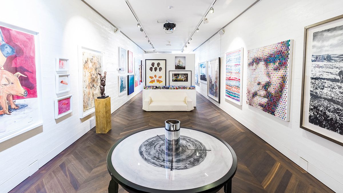 Small art gallery inside an art hotel
