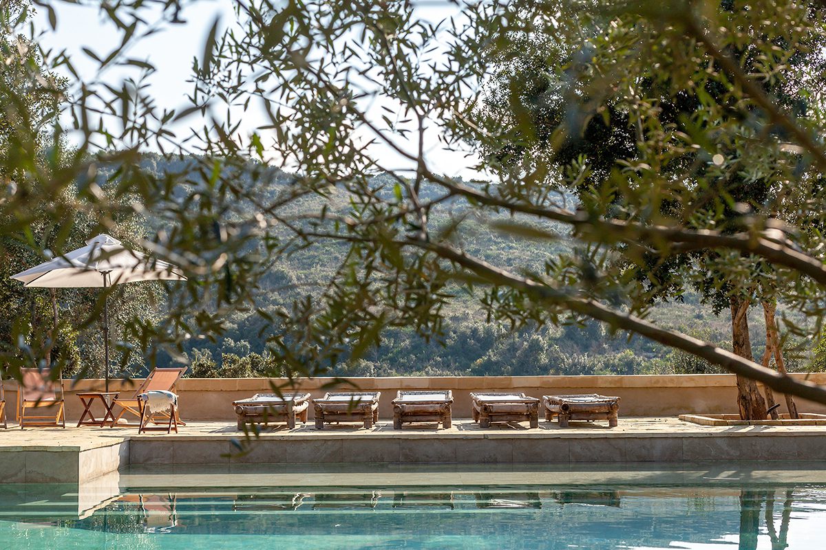 Pool views over countryside