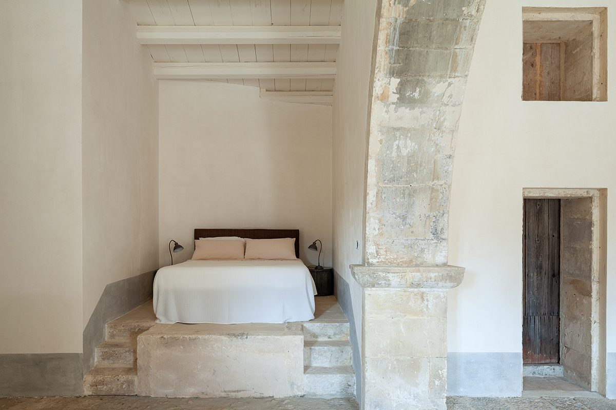 Bedroom inside old building
