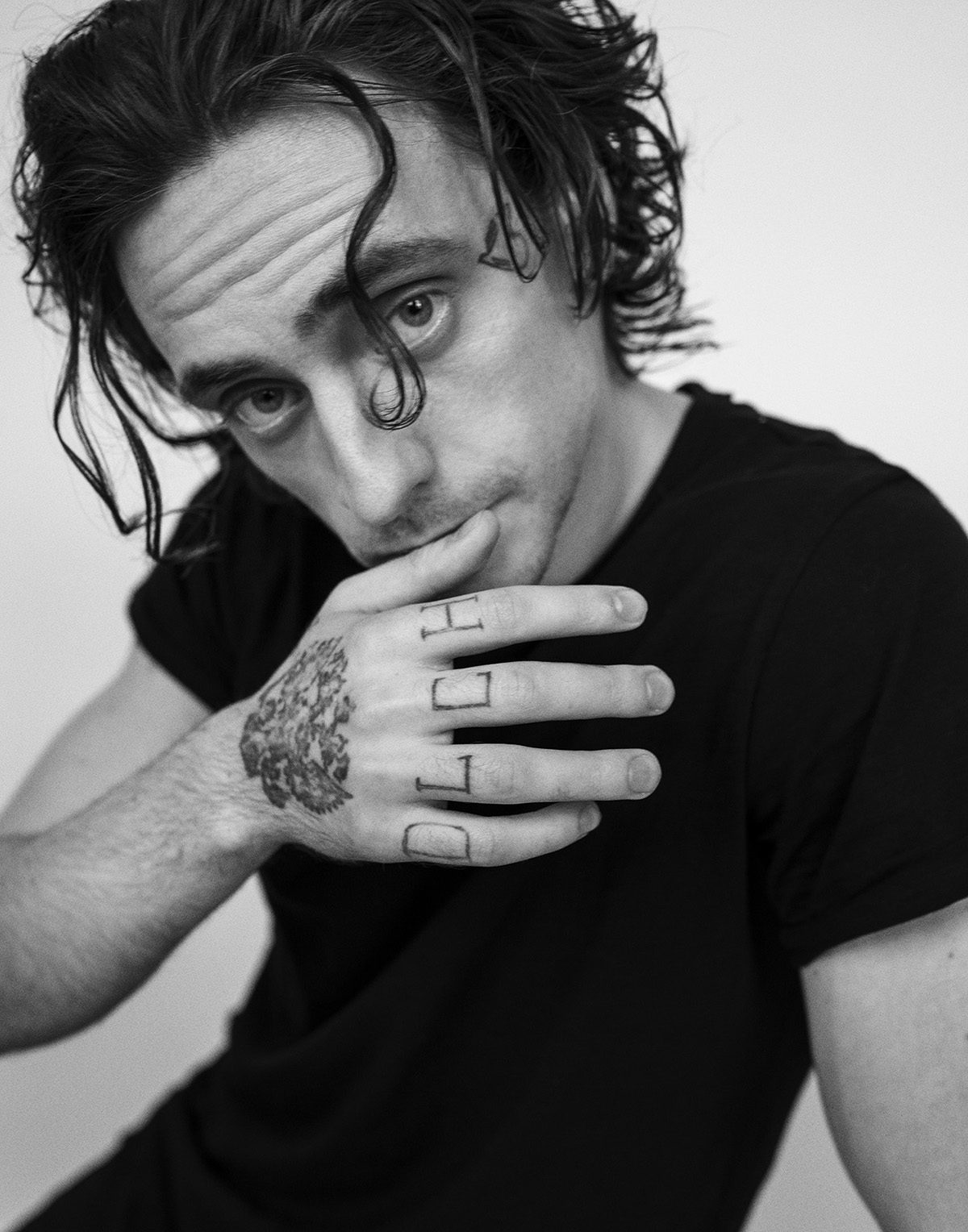 Monochrome portrait of a man