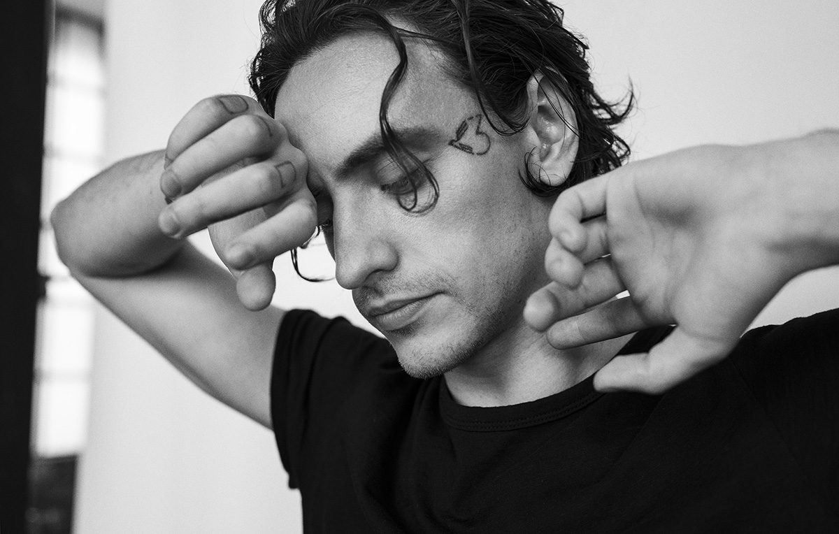 Monochrome image of a man