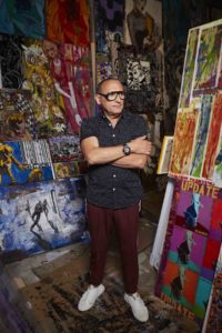 Artist in the studio