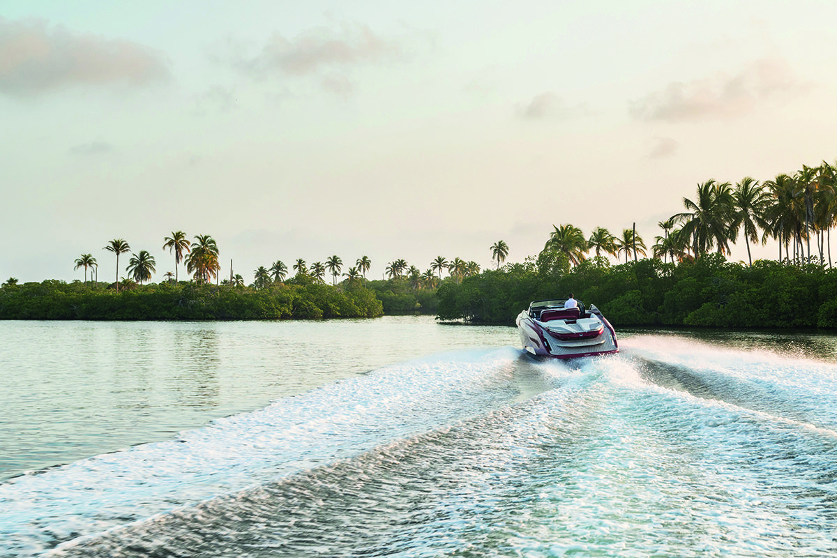 yacht on a waterway