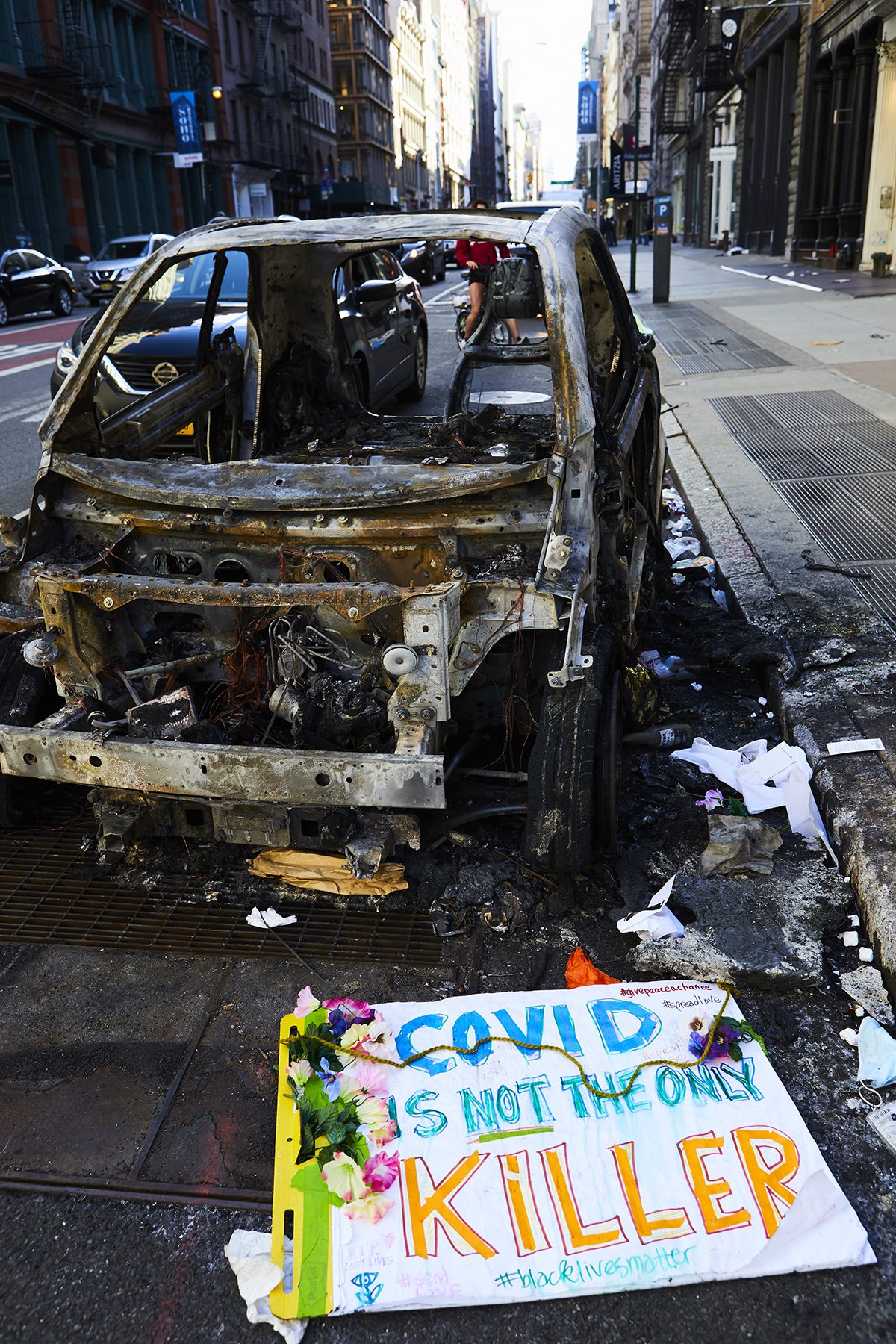 Burnt out car