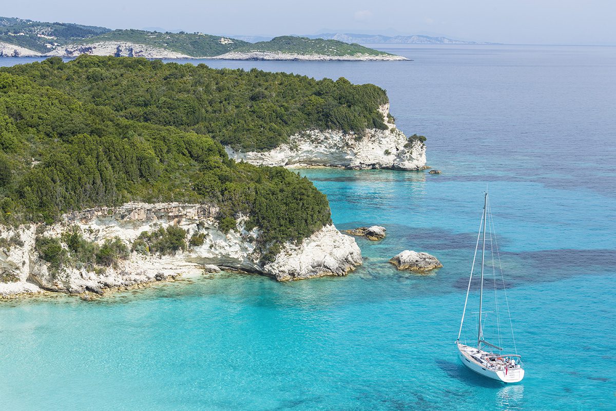 yacht on the ocean