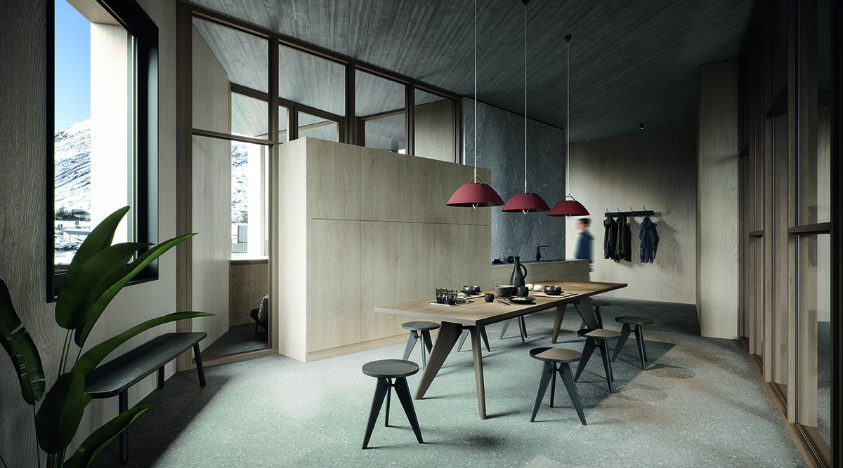 communal kitchen area
