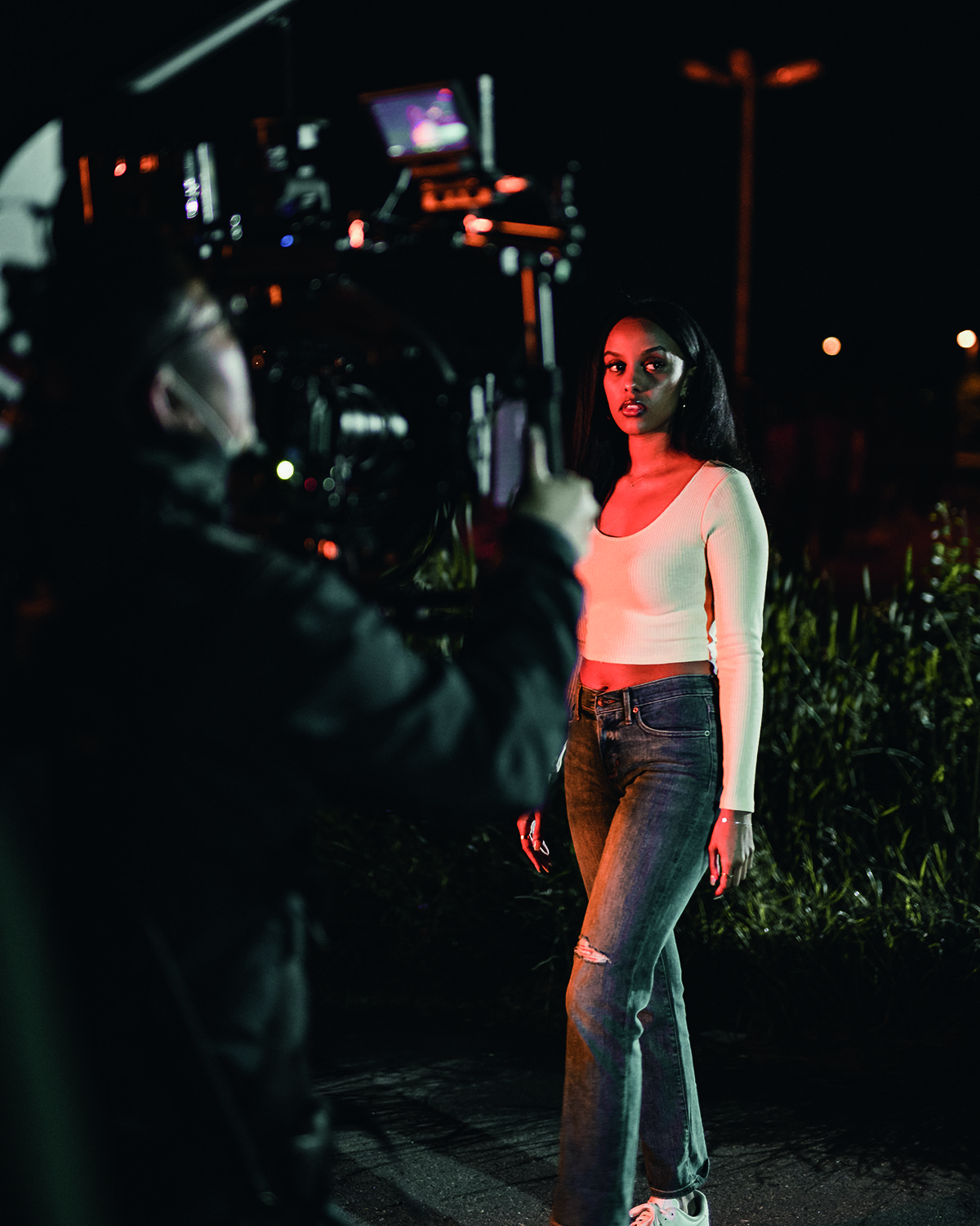 woman being filmed