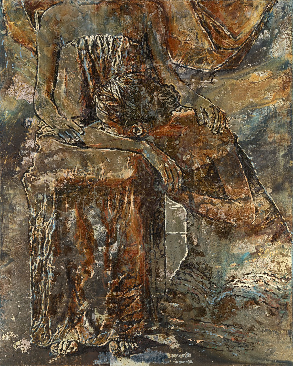 abstract earthy painting