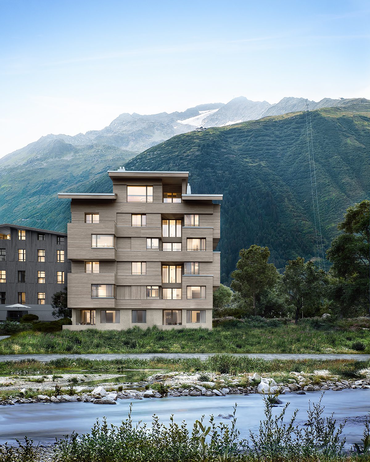 luxury apartment building