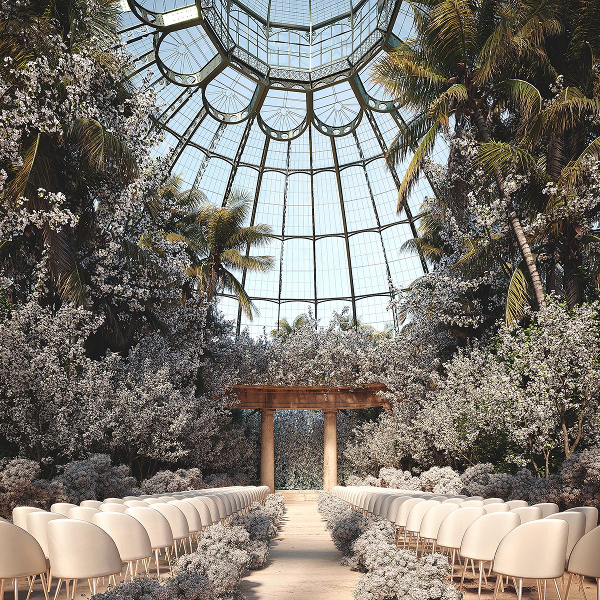 wedding design inside conservatory