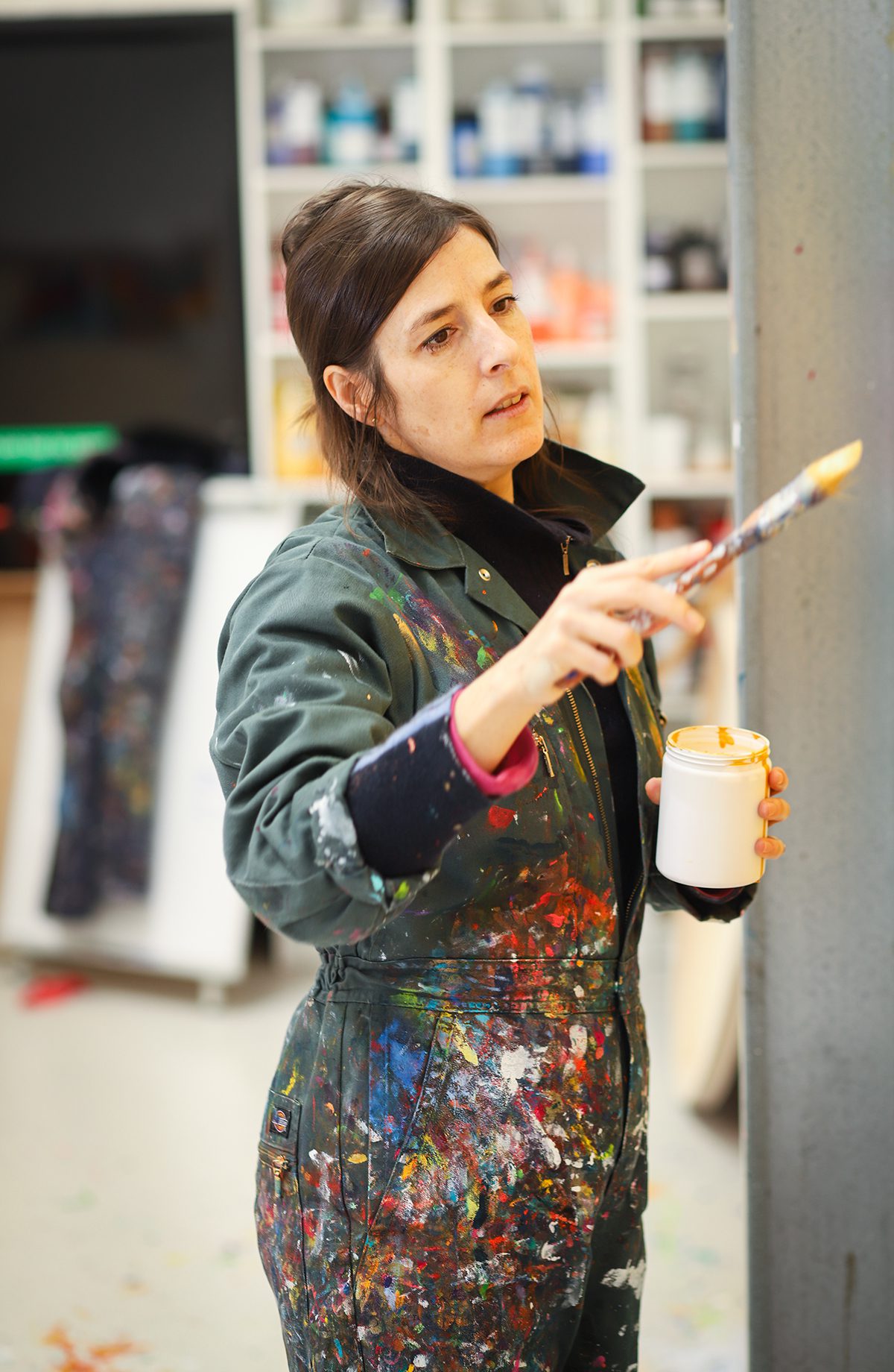 artist at work in the studio