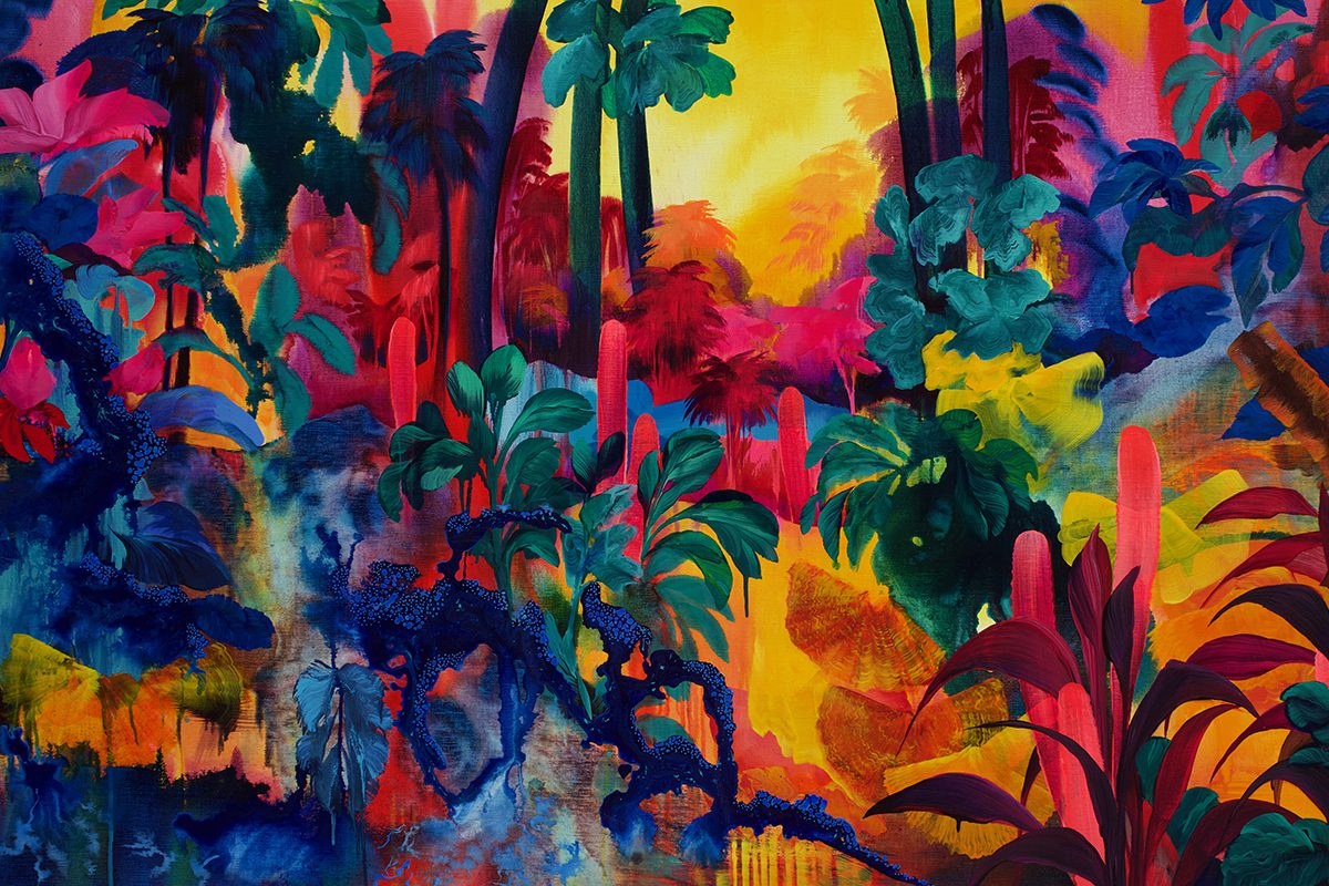 vibrant painting of flowers