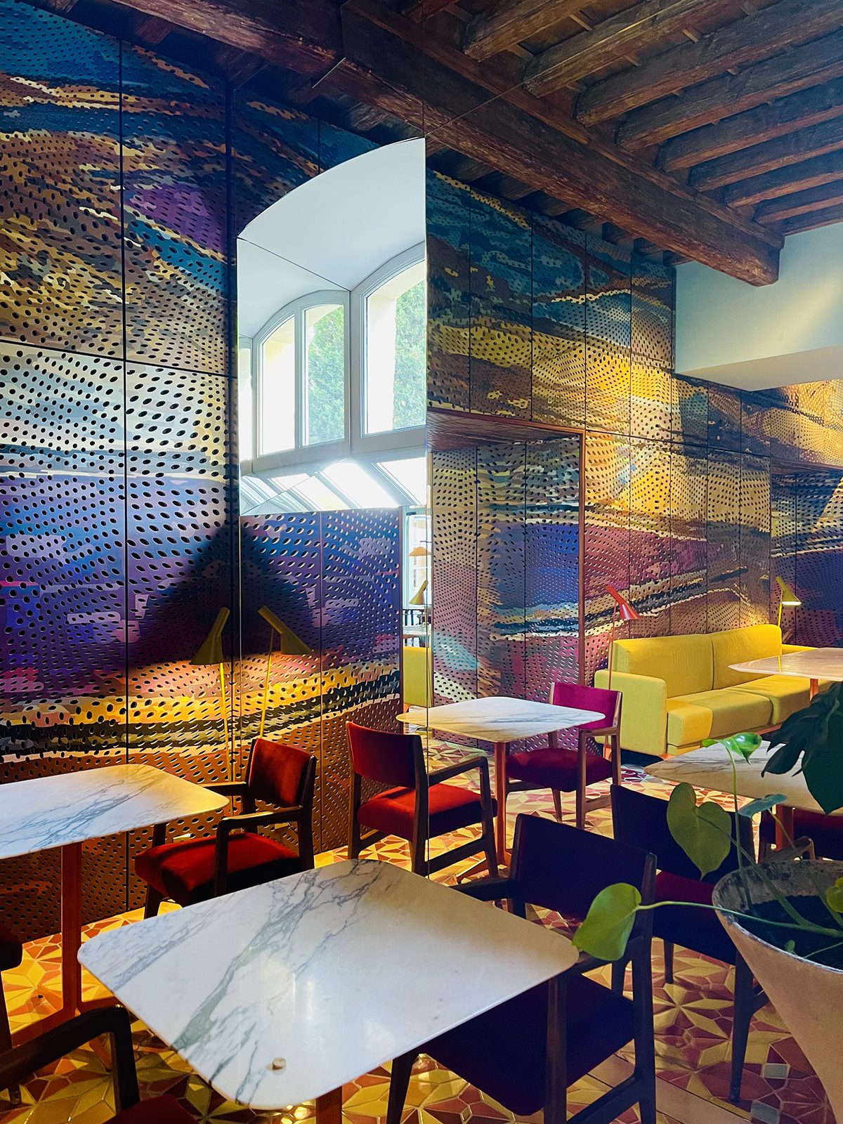 colourful hotel restaurant