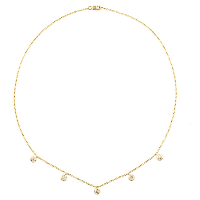delicate gold necklace