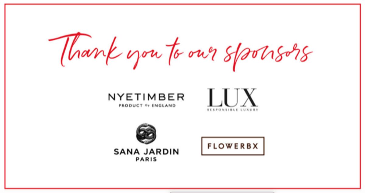 A thank you note in red and black