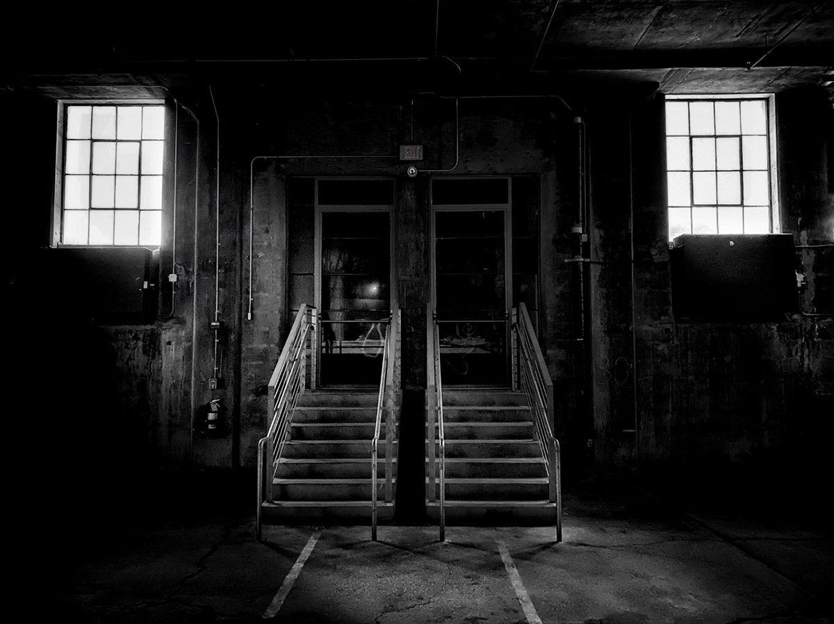 Two doors and stairways