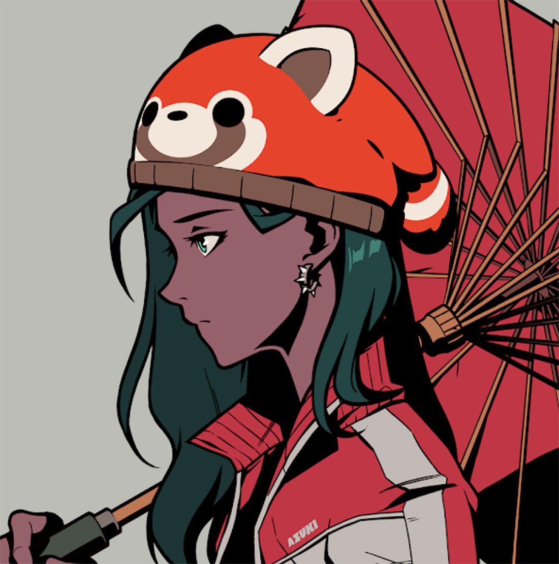 A cartoon girl