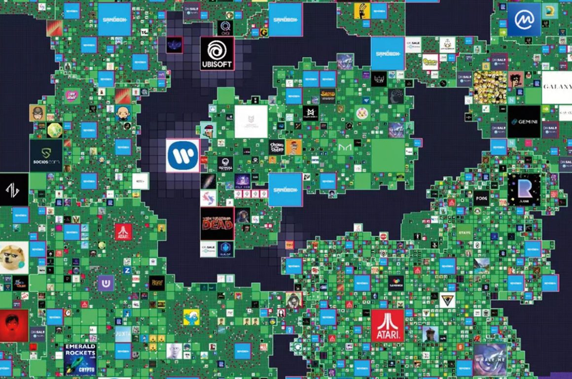 green pixels and logos
