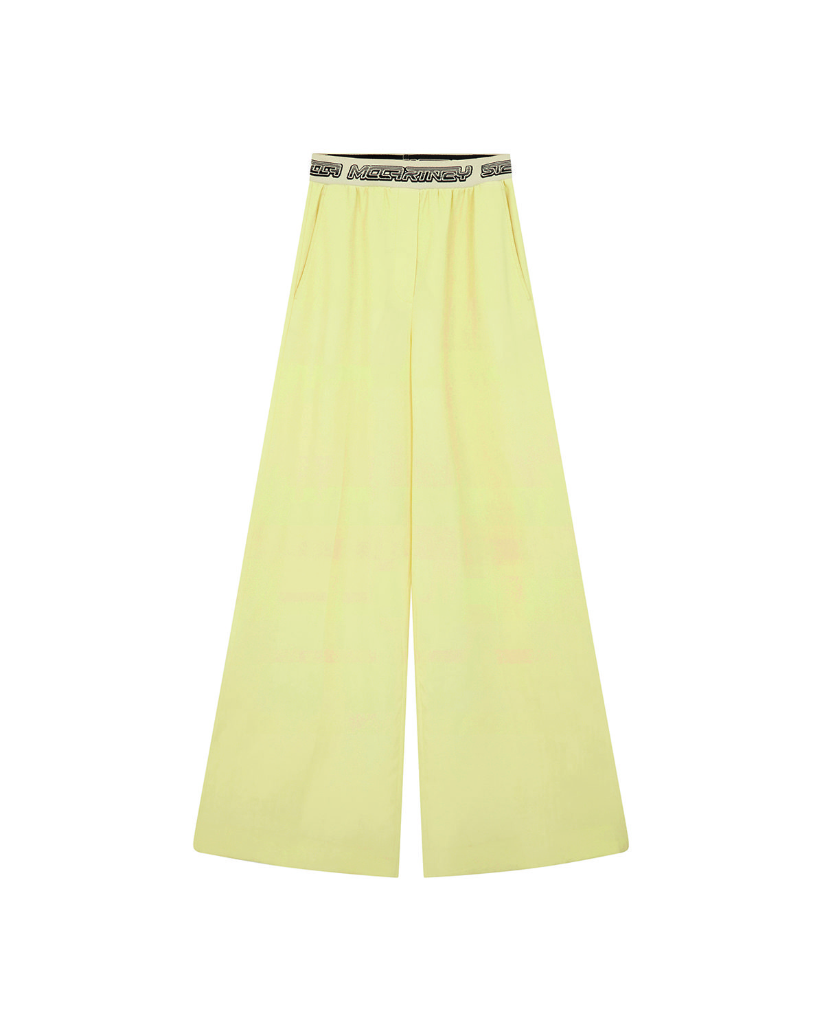 Yellow wide leg trousers