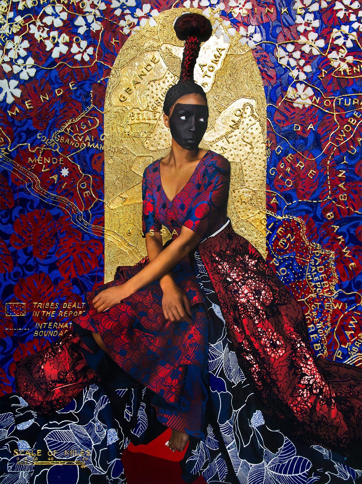 A painting of a woman