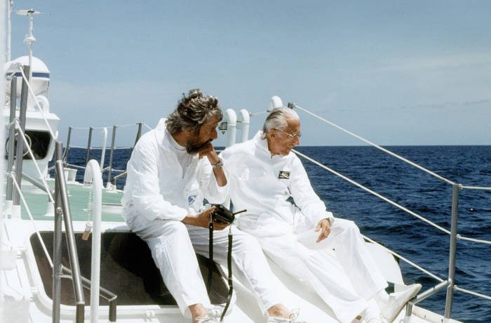 two men on boat