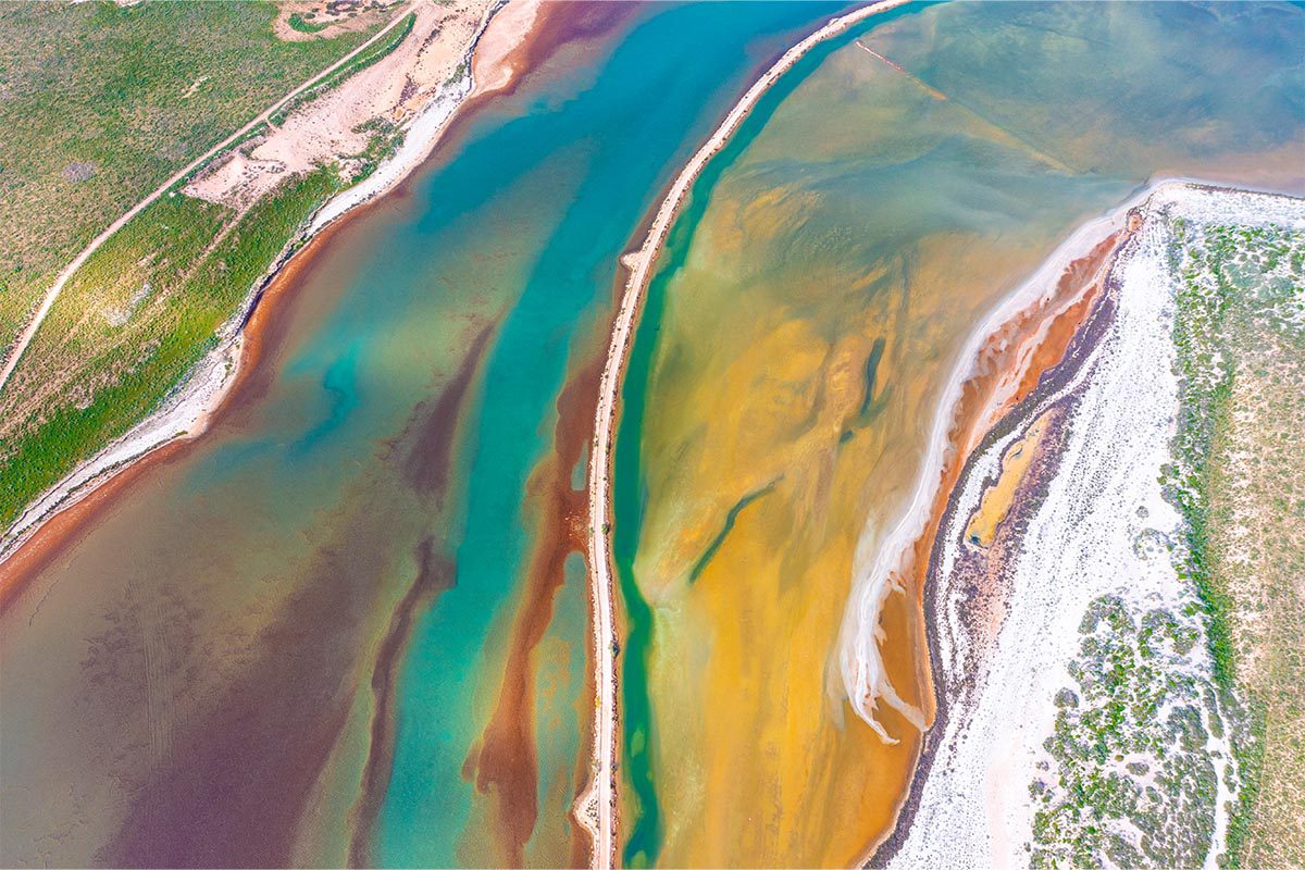 multi-coloured paint streaks 