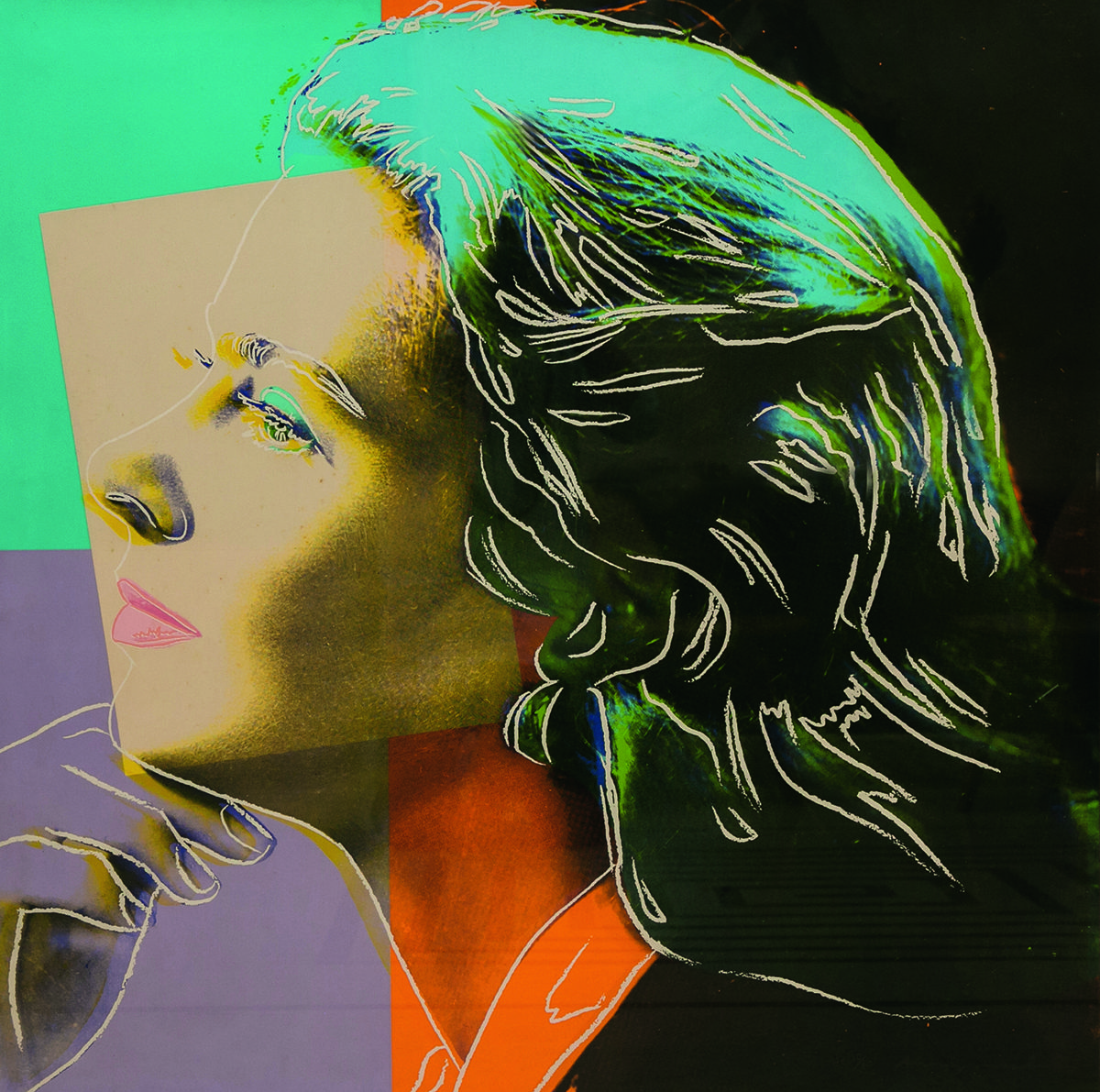 A woman in an Andy Warhol style picture
