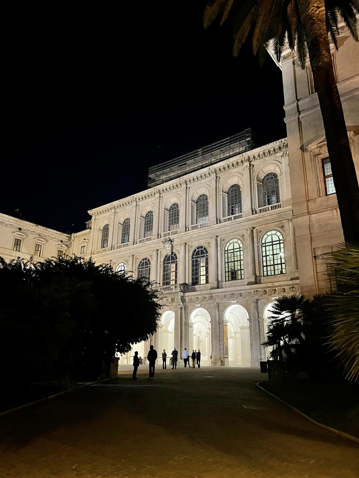 A white stone palace