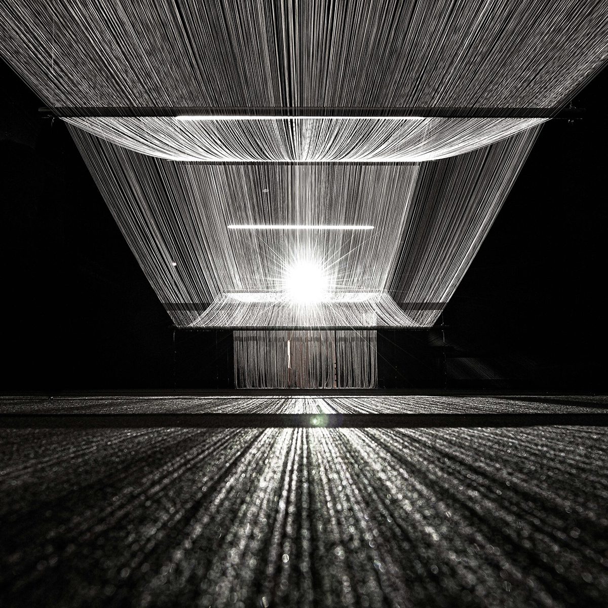 light up installation in the dark