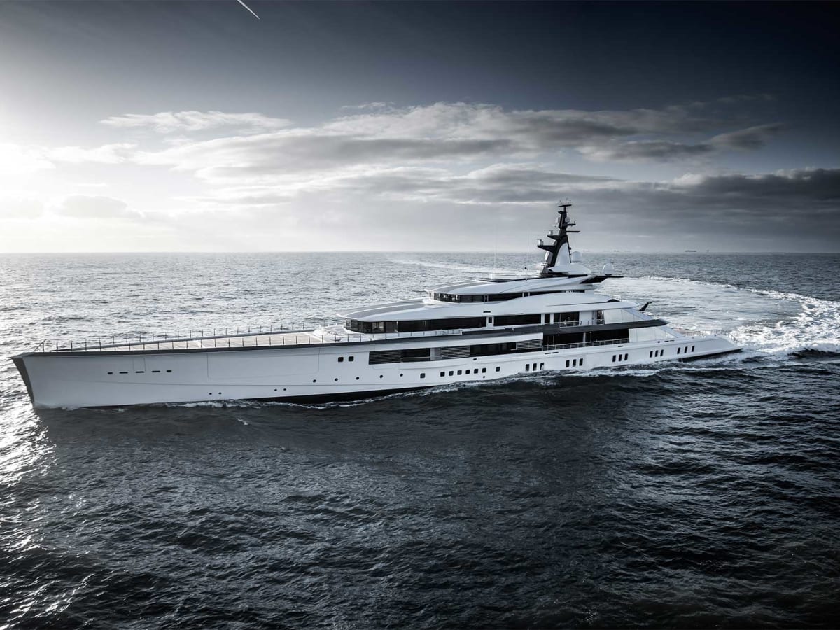 large white yacht in the ocean