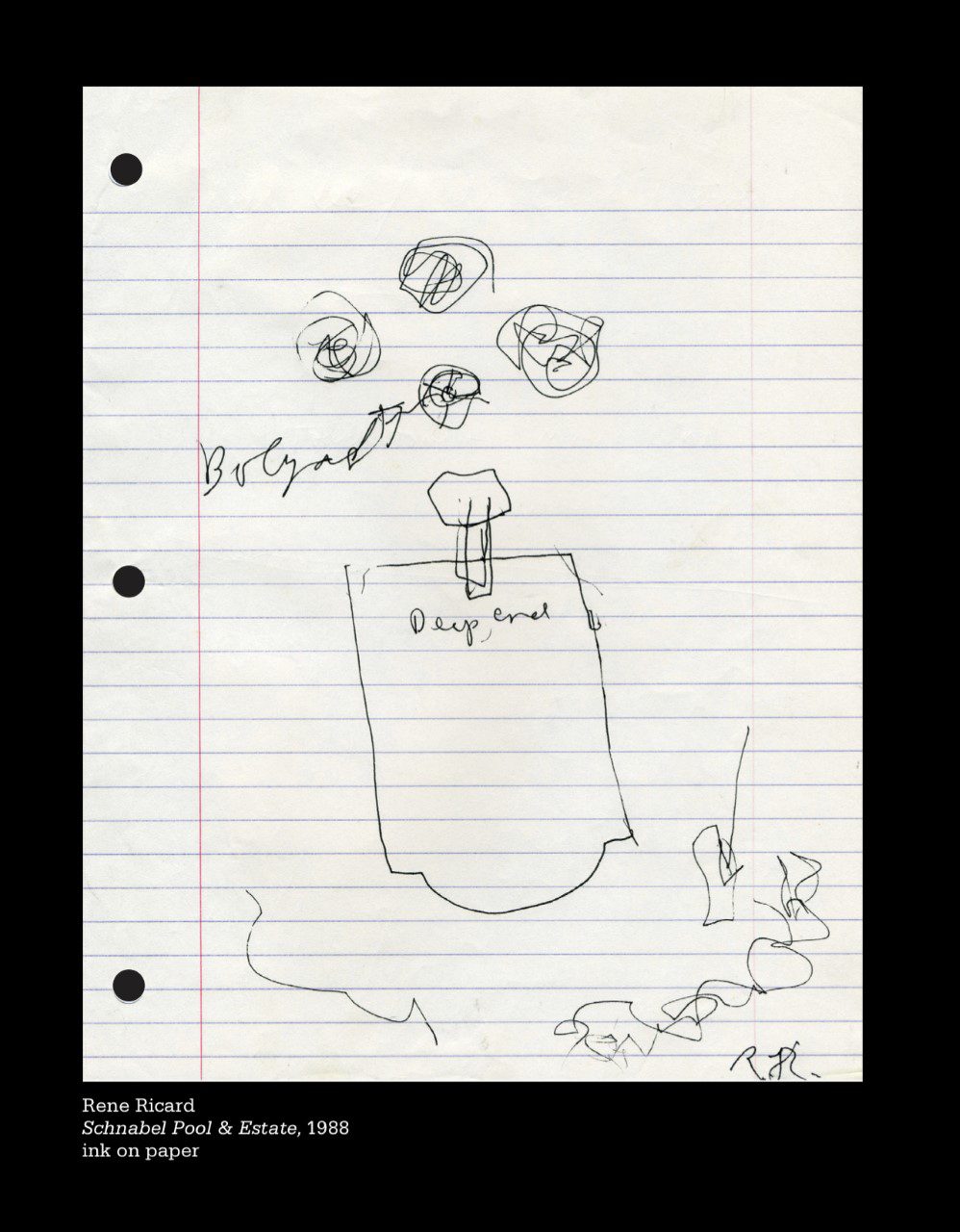 A doodle on a lined piece of paper